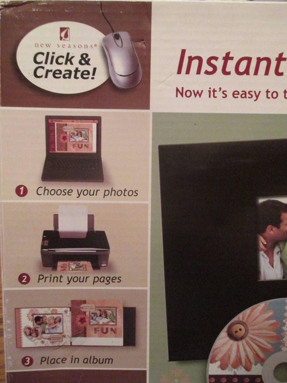 Scrapbook Photo Album With Software CD Make Digital Photos into Pages Instantly