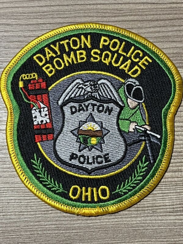 DAYTON OHIO BOMB SQUAD POLICE PATCH SHOULDER SIZE UNUSED 
