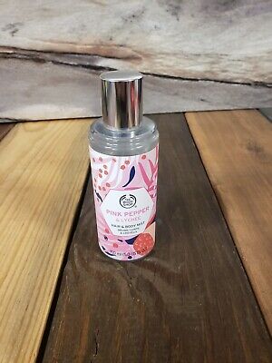 The Body Shop Pink Pepper & Lychee Hair & Body Mist Spray 5 oz NEW