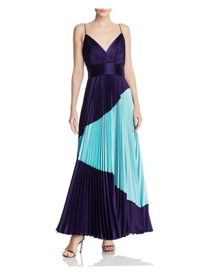 

JILL STUART Womens Aqua Spaghetti Strap V-образным вырезом Maxi Formal Fit + Flare Dress