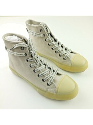 

ALLSAINTS Мужские белые спортивные кроссовки Jaxon с круглым носком на платформе и шнуровке, Белый, ZM0217