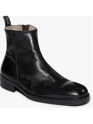

ALLSAINTS Мужские черные кожаные ботинки на блочном каблуке Seth Square Toe с застежкой-молнией, Черный, ZM0283