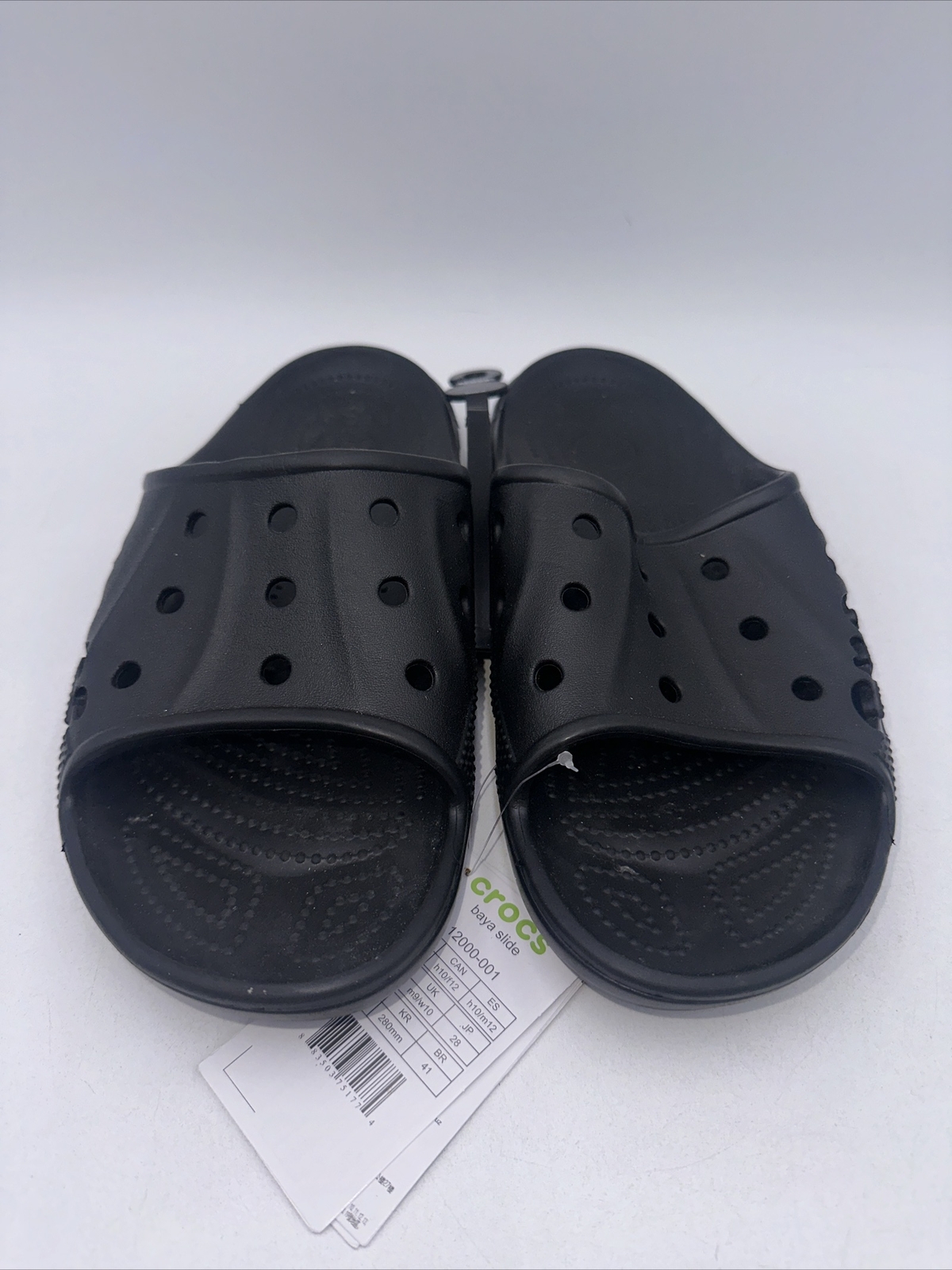 Unisex Geometric Black Croc Slides new without tags M9 W11 Crocs Unisex Classic Slide Sandals - Black - M9W11 - Walmart.com main image 2
