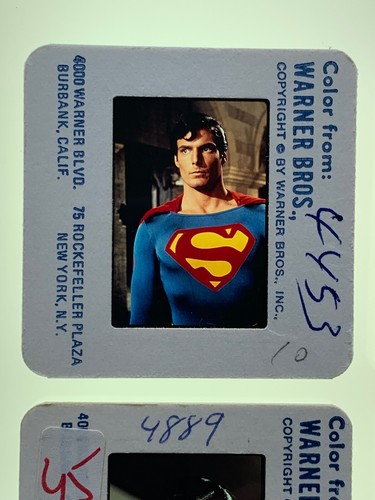 4 Superman Movie 35mm Photo Slides Press Promo Warner Bros Vintage Lot #2