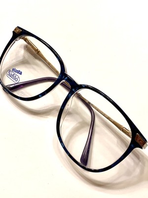 Large Safilo Team 488 Blue Marble designer Eyeglasses Made In Italy