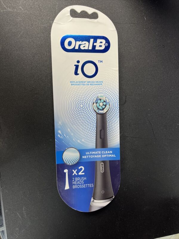 Oral-B Io Ultimate Clean Replacement Brush Heads Black  2 Count