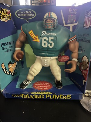 Miami Dolphins NFL Football 10'' KidDesigns Tough Talking Lineman Works *FLAW