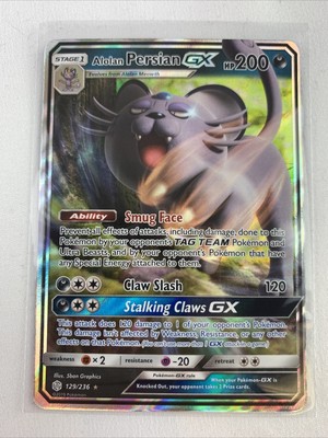 129//236 Ultra Rare NM-Mint Pokemon Alolan Persian GX