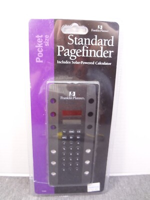 NEW Franklin Planner Standard Pagefinder POCKET Size 21640 Solar Calculator