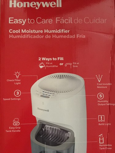 Honeywell Top Fill Tower Humidifier with Humidistat White HEV615W