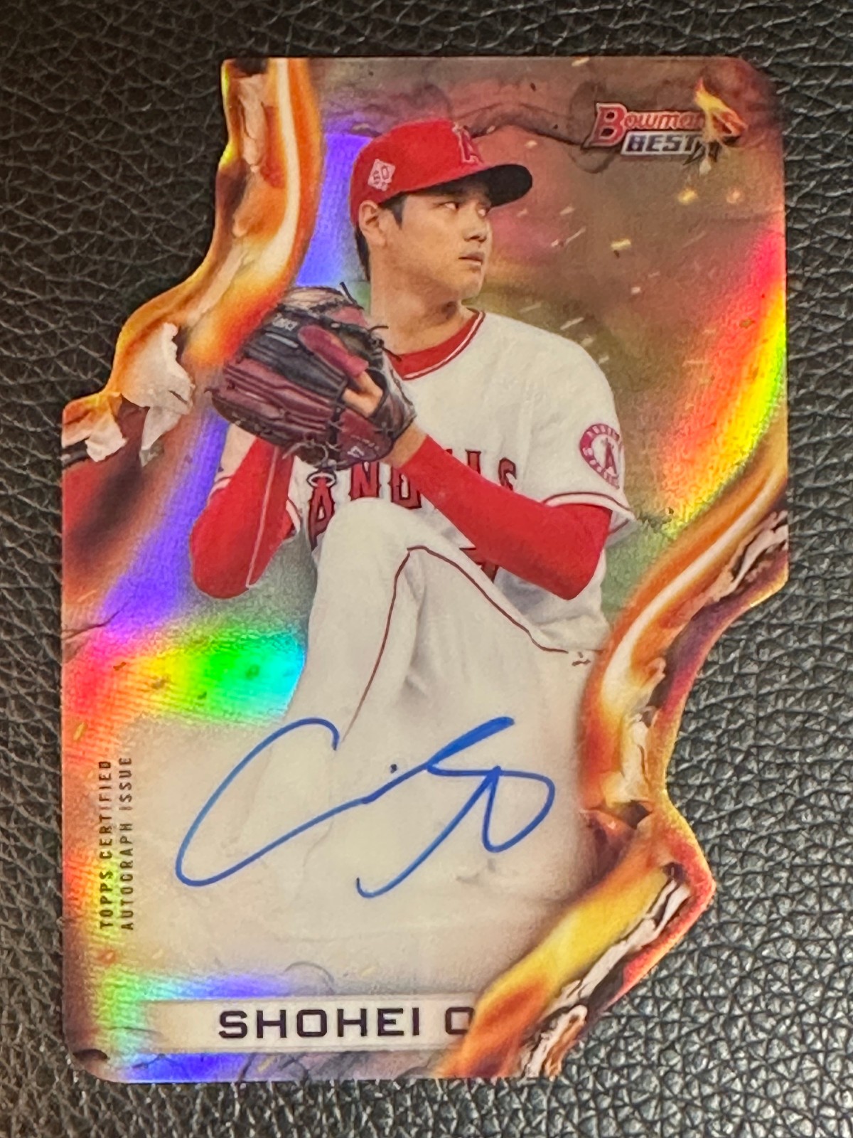 2021 Bowman's Best Heatwave Die Cut Shohei Ohtani 48/150 On Card Auto