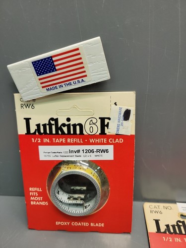 Lufkin 6'  X 1/2" Replacement White Clad Replacement Tape Refill  USA NOS RW6