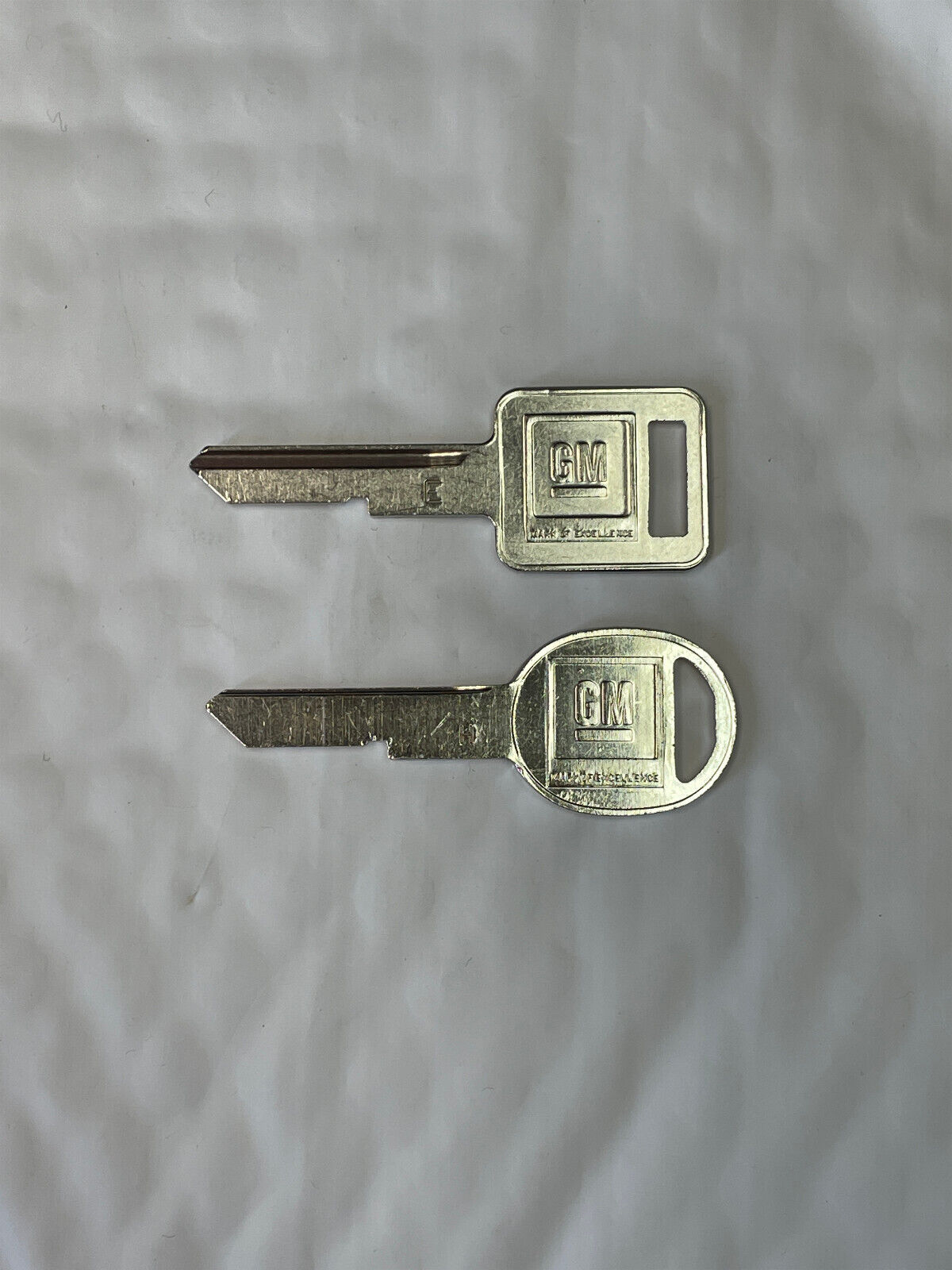 Original GM Logo Key Blank Set, E & H Keyways, OEM