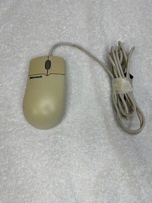 Vintage Microsoft USB Computer Mouse White Dell Laptop Mouse TESTED