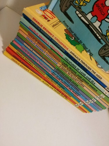 Lot of Charlie Brown Encyclopedia Cyclopedia Book Set 15 Complete Vintage