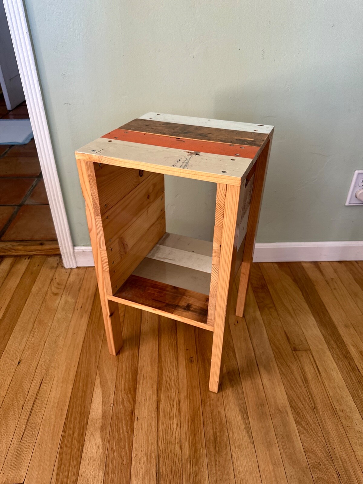 Piet Hein Eek Side Table With Storage / Reclaimed Wood