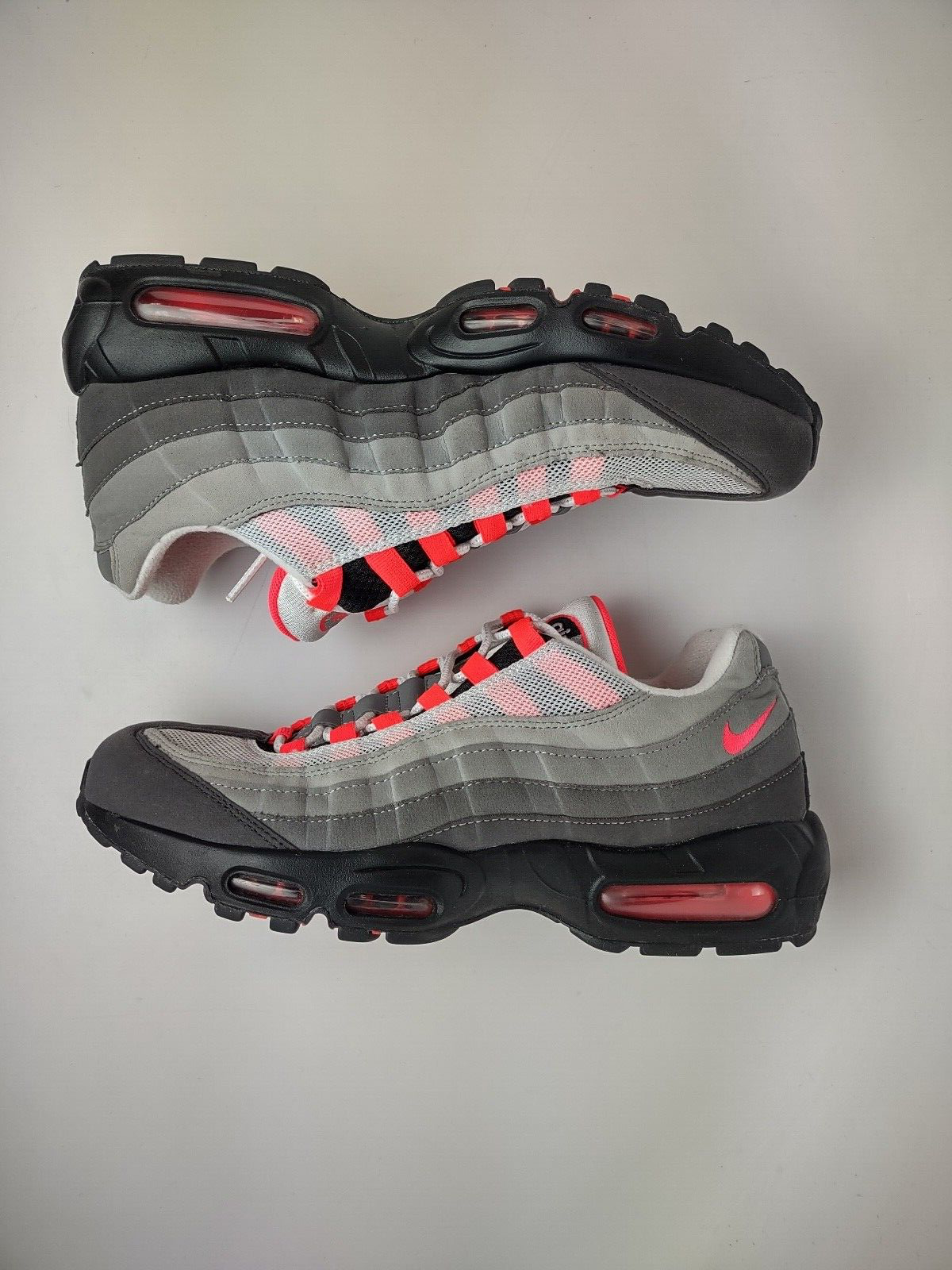 

Кроссовки Nike Air Max 95 OG Solar Red Grey White Black AT2865-100 мужские 10, Красный, Nike Air Max 95