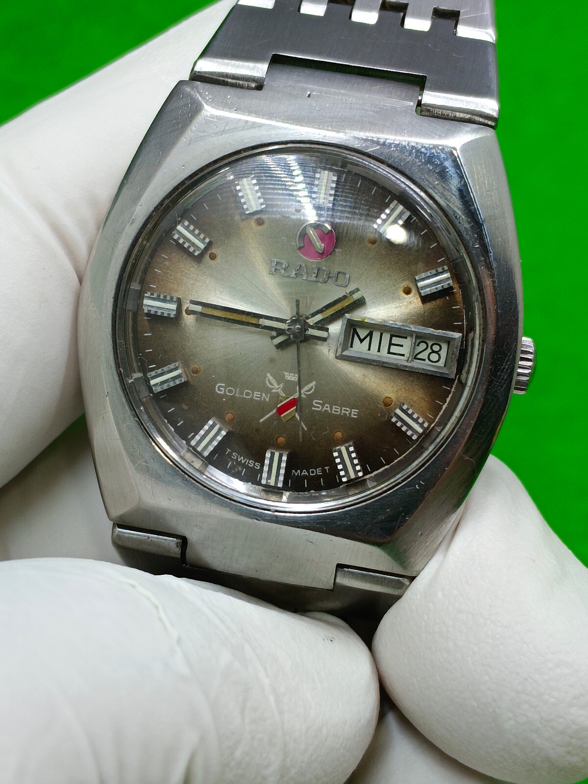 B5428【ヴィンテージ】RADO GOLDEN SABRE オートマチック vintage RADO GOLDEN SABRE watch Automatic 17 Jewels Day