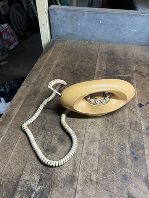 VTG MCM Mid Century Retro Genie American Telecommunications Beige Desk Telephone