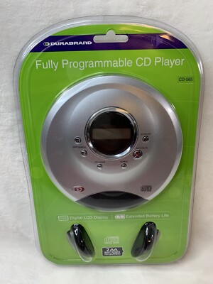 Brand NEW SEALED Durabrand Fully Programmable CD Player CD-565 Silver portable
