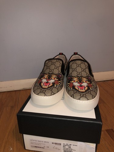 Gucci Mens Angry Cat Dublin Slip On Sneaker Size 13 GUC 14 US $550