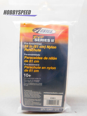 ESTES 24 INCH MODEL ROCKET RECOVERY NYLON PARACHUTE launch rocketry EST2261 NEW