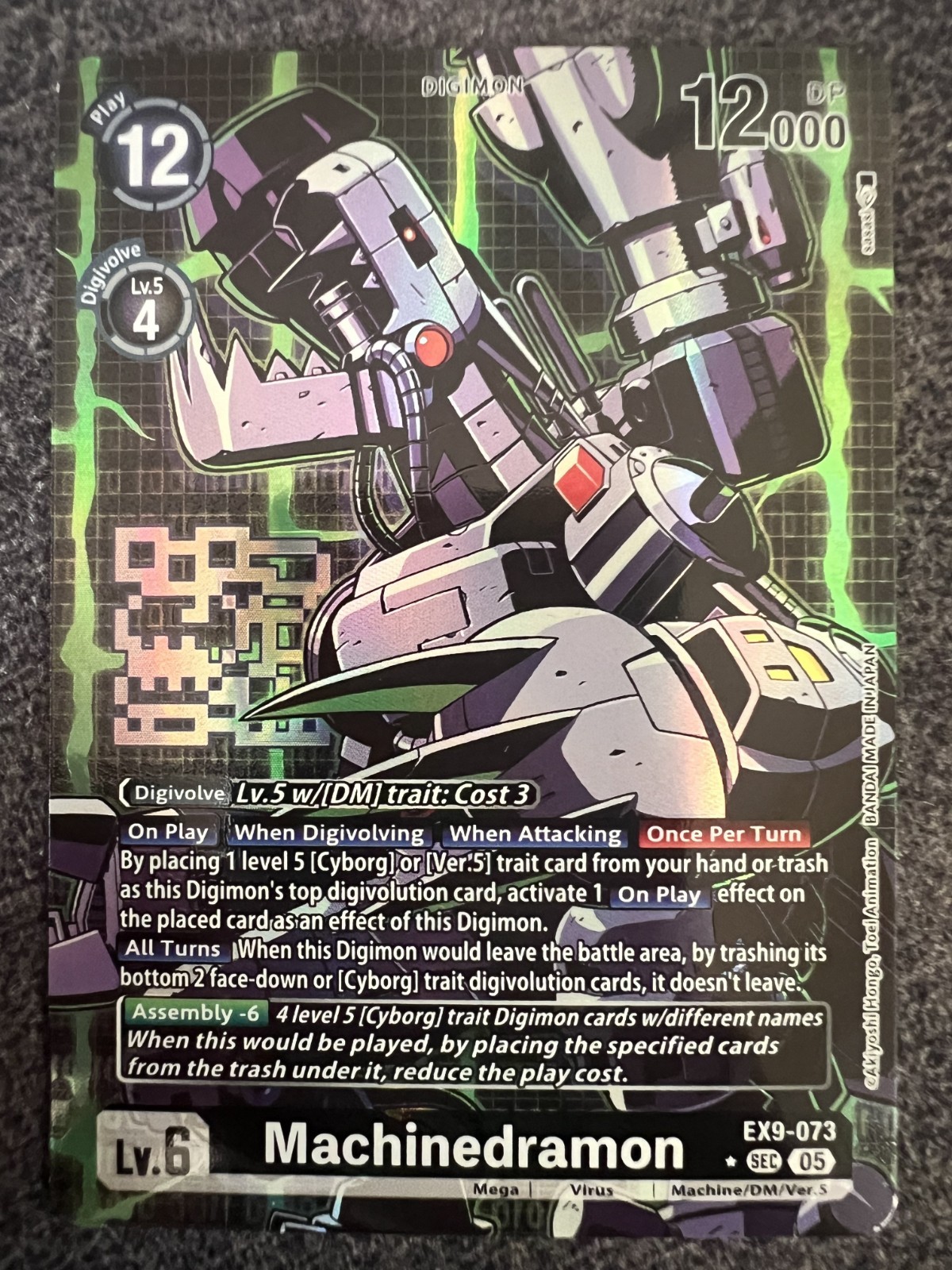 Digimon Card Game Machinedramon (Alternate Art) EX9-073 SEC