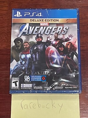 Marvel's Avengers Deluxe Edition (PS4) NEW SEALED Y-FOLD MINT, RARE!