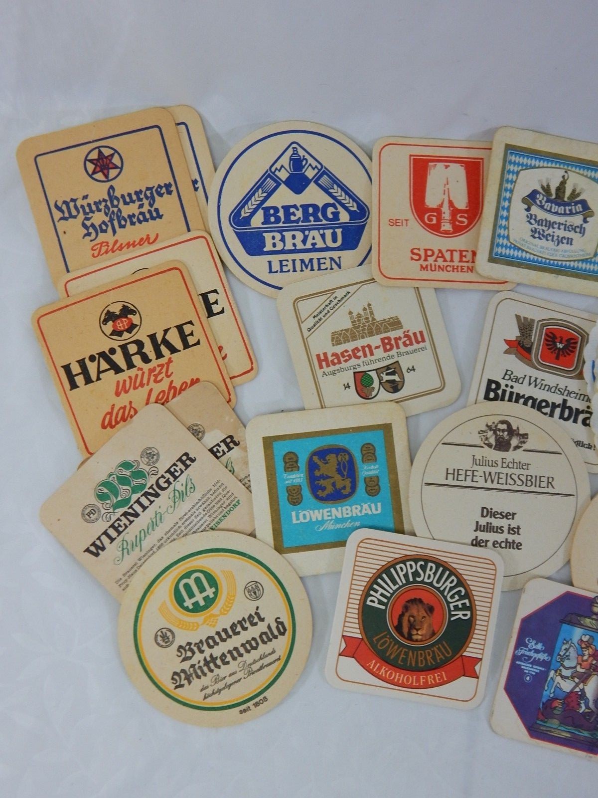 34 Vtg Beer & Wine Coasters Various Germany Brands ML
