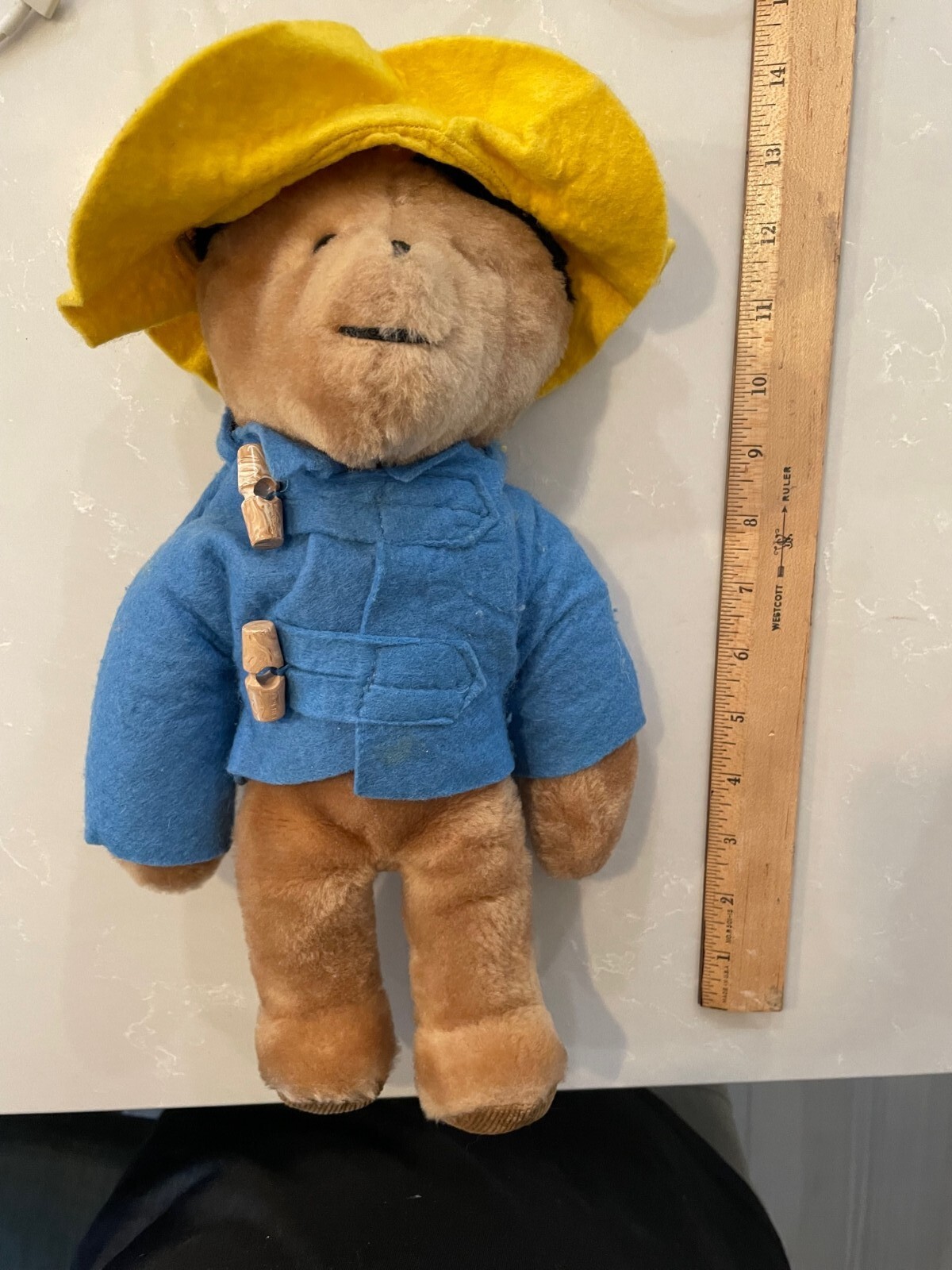 Vintage Paddington Bear Doll Eden Toys Stuffed Animal Removable Hat Coat 1975