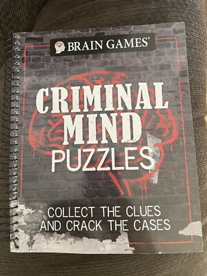 Brain Games -Criminal Mind Book , Solve The Cases , Brand New