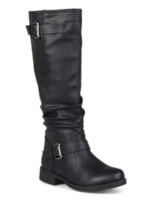 

JOURNEE COLLECTION Женские черные сапоги Stormy с круглым носком на блочном каблуке, Черный, STORMY-BLK-070