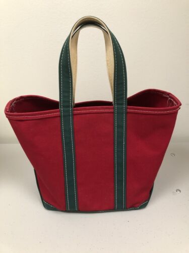 Vintage 90s LL Bean Boat and Tote Bag Navy Blue Canvas