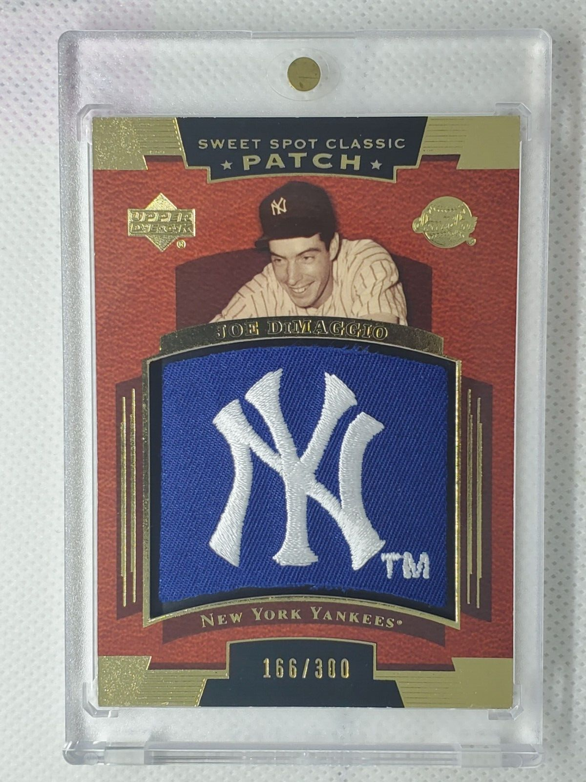 JOE DIMAGGIO UPPER DECK SWEET SPOT CLASSIC LOGO PATCH 166