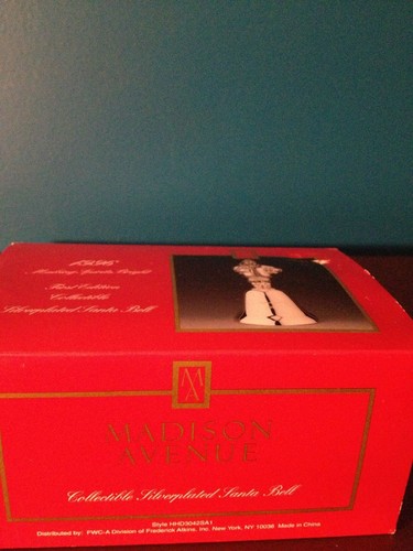 Madison Avenue Collectible Silverplated Santa Bell 1st Edition