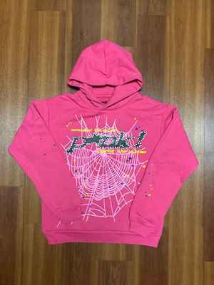 Brand New Sp5der Worldwide P*nk Hoodie 'Pink' Men's Size: Small