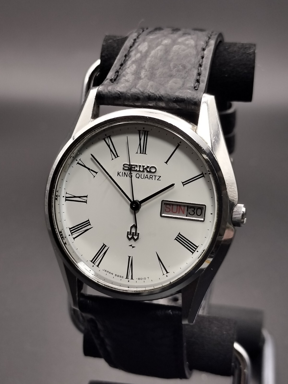 SEIKO　セイコー　KING　QUARTZ　5856-7040 腕時計 Vintage Seiko King Quartz 5856-7040 Blue Dial Day/Date Kanji
