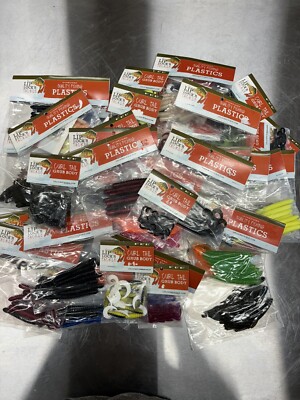 bass fishing lures soft plastic lot Worms 10 packs