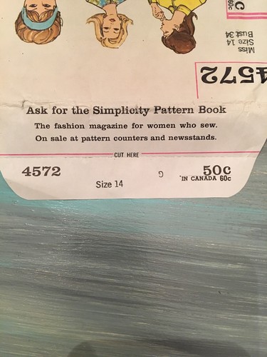 Vintage 1950s Simplicity Sewing Pattern Womens Duster And Smock 4572 Size 14