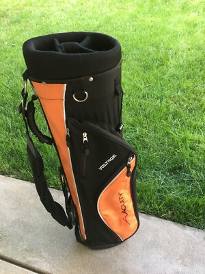 ACUITY JR VOLTAGE 35'' LIGHTWEIGHT CART/CARRY GOLF BAG BLACK & ORANGE 4 WAY 