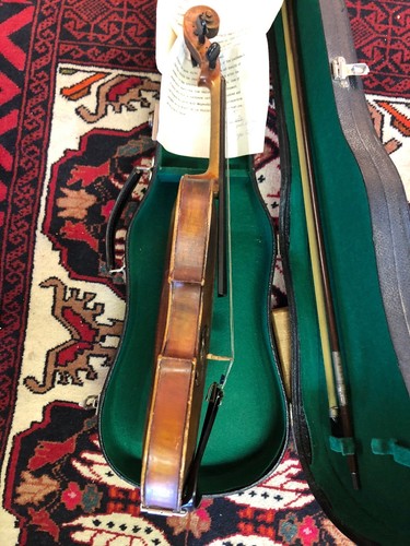 Antique German Stainer Copy 4/4 Violin, Repair - Parts -Vintage W/case And Bow