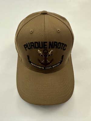 The Corps PURDUE NROTC Logo Beige Baseball Cap Hat One Size