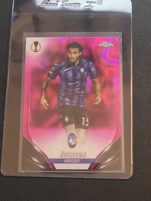2023-24 TOPPS CHROME UEFA EDERSON PINK LAVA #101 ATALANTA
