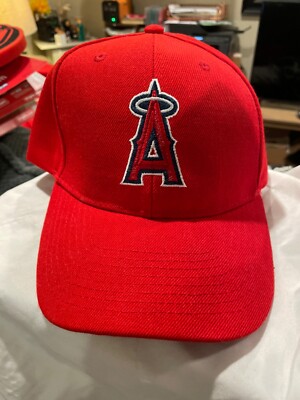 Los Angeles Angels Strapback Hat AM 830 Radio Promo Adjustable Red SGA Cap NEW