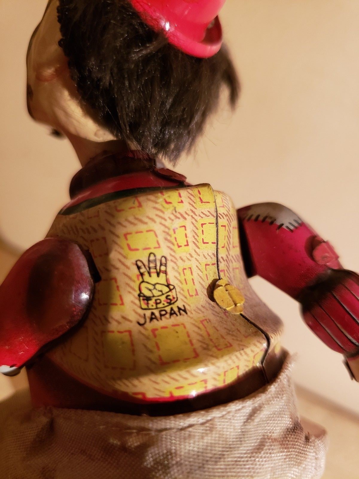 1950 clown skater tps Japan wind up clockwork toy