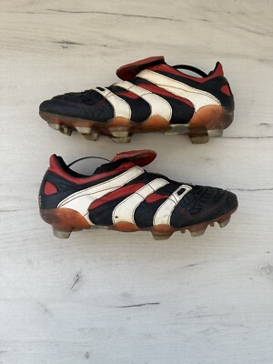 Adidas Predator Accelerator FG 1998 Red Black Football Soccer Cleats Zidane 