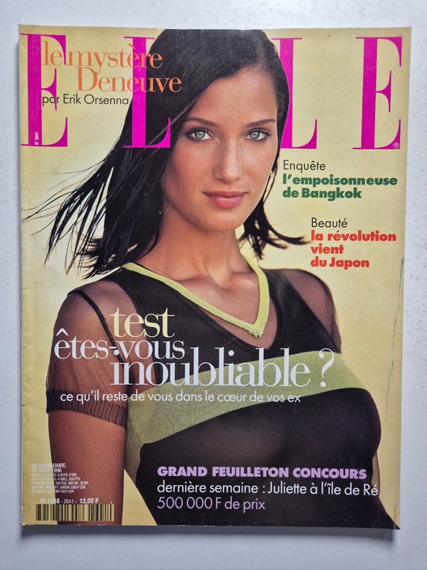 Magazine Mode Fashion Elle French #2641 12 Aout 1996 Manon Van Gerkan