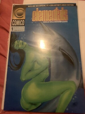 Elementals #1 FN/VF Gold Edition Sex Special variant from 1993! Comico