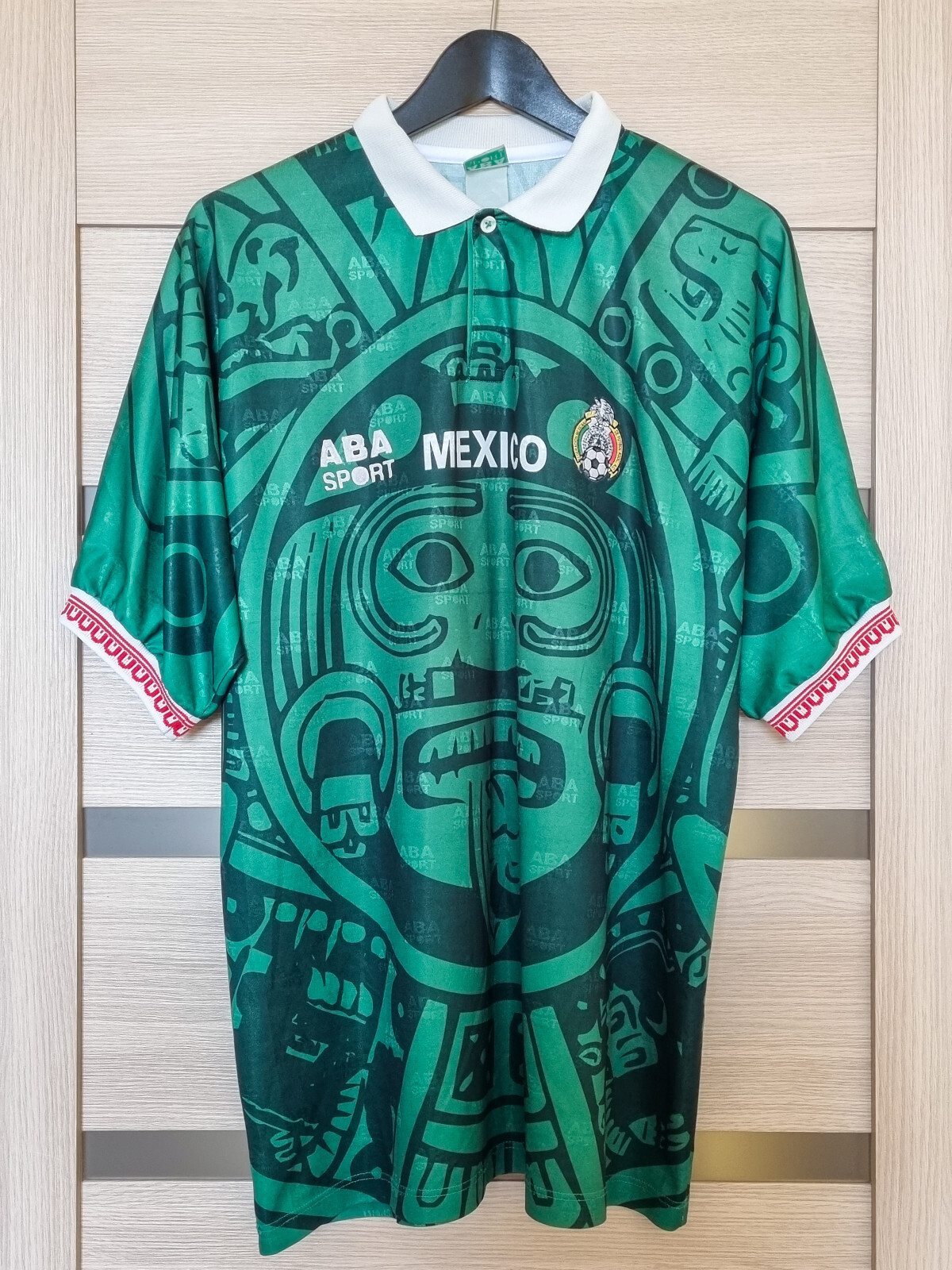 ABA SPORT メキシコ代表 シャツ アステカ模様　1996/1997モデル Mexico 1996/1997/1998 ABA Sport Home Football Soccer Shirt