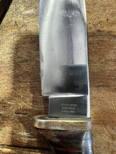 Indian Ridge Knife 9”OAL 5”Blade Sheffield England Vintage